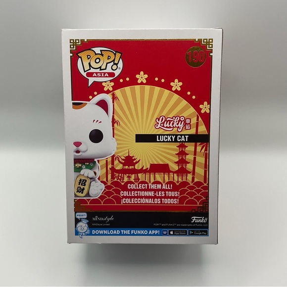 Lucky Cat #190 – Pop Asia Flocked Funko Pop (Summer Convention Limited Edition) - Picture 3 of 6